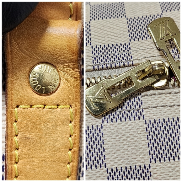 Louis Vuitton Speedy Bandouliere 35 Damier Azur Shoulder Bag Beige/Cream - Picture 11 of 15